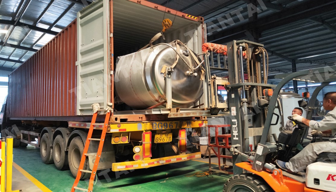 Gas heatec 1000L micro brewery plant Shipping to Chile